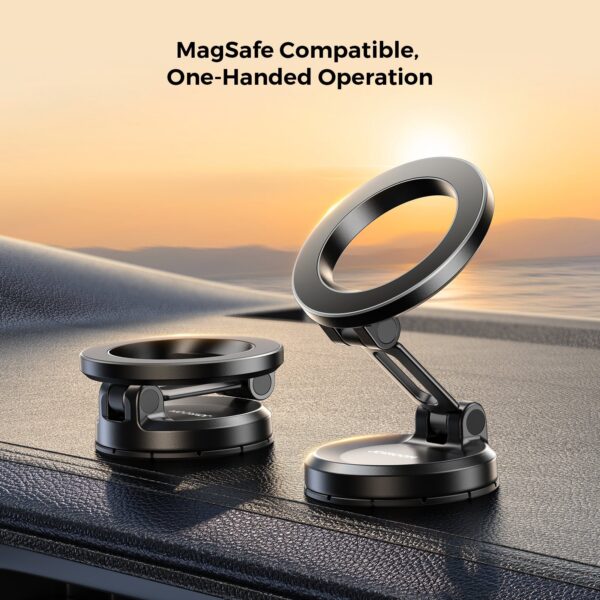 Joyroom magnetische telefoonhouder auto – Universeel (4,7–7") – Zwart - Afbeelding 4