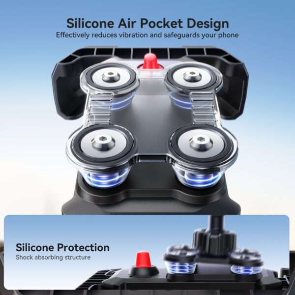 Joyroom telefoonhouder stuur – voor 4,7–7" – Zwart - Afbeelding 4
