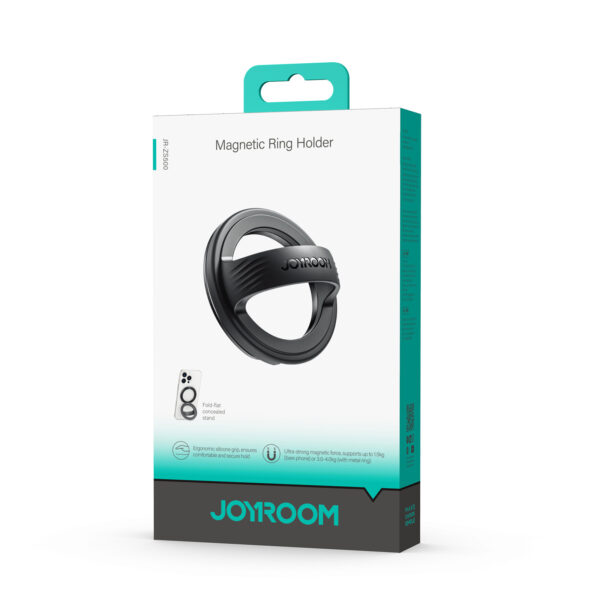 Joyroom - Magnetic ring holder for smartphone - Black - Image 9