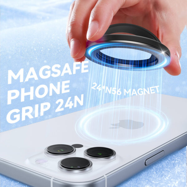 Joyroom - Magnetic ring holder for smartphone - Black - Image 4