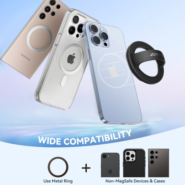 Joyroom - Magnetic ring holder for smartphone - Black - Image 8