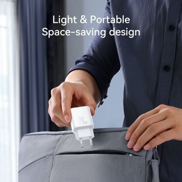 Joyroom – USB‑C PD 20W snellader + USB‑C naar Lightning kabel 1 meter – Wit - Afbeelding 5