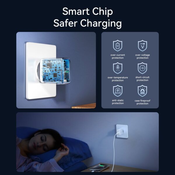Joyroom – USB‑C PD 20W snellader + USB‑C naar Lightning kabel 1 meter – Wit - Afbeelding 8