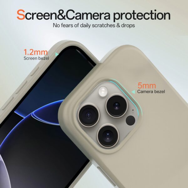 Solidenz Beige Siliconen iPhone 15 Pro Max hoesje met MagSafe - Desert Sand - Afbeelding 3
