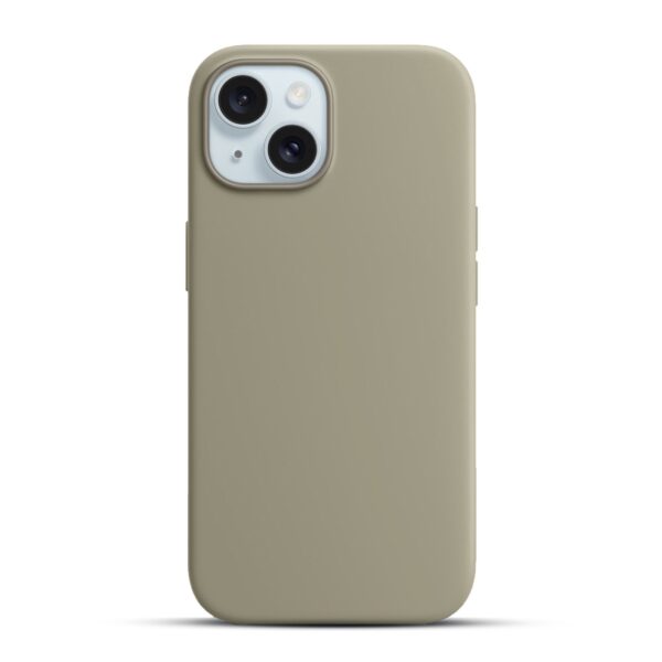 Solidenz Beige Siliconen iPhone 15 hoesje met MagSafe - Desert Sand - Afbeelding 9