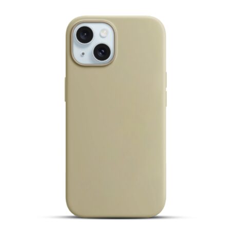 Solidenz Beige Siliconen iPhone 15 hoesje met MagSafe – Desert Sand