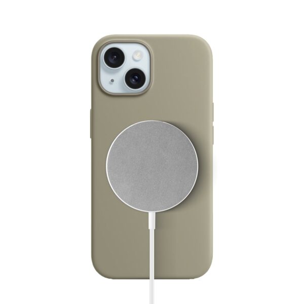 Solidenz Beige Siliconen iPhone 15 hoesje met MagSafe - Desert Sand - Afbeelding 8