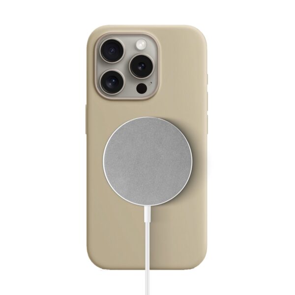 Solidenz Beige Siliconen iPhone 16 Pro Max hoesje met MagSafe - Desert Sand - Afbeelding 2