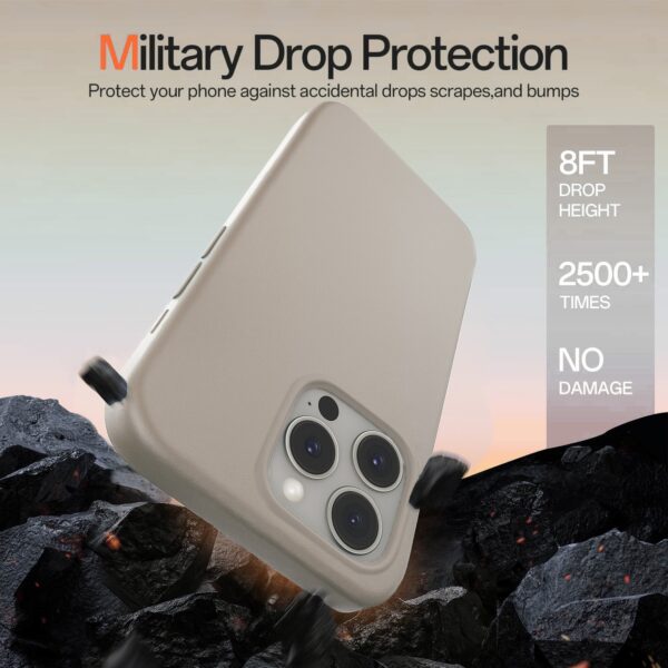 Solidenz Beige Siliconen iPhone 16 Pro Max hoesje met MagSafe - Desert Sand - Afbeelding 6
