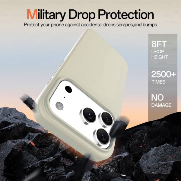 Solidenz Beige Siliconen iPhone 17 Pro hoesje met MagSafe - Desert Sand - Afbeelding 6