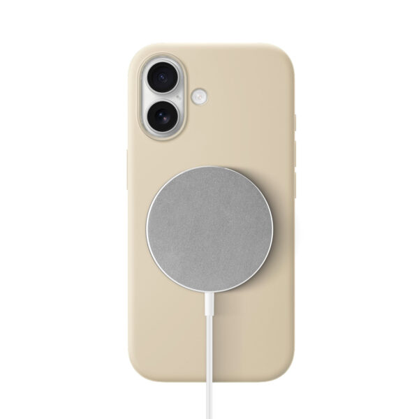 Solidenz Beige Siliconen iPhone 16 hoesje met MagSafe - Desert Sand - Afbeelding 2