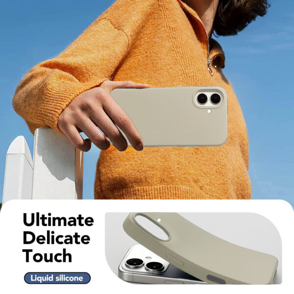 Solidenz Beige Siliconen iPhone 16 hoesje met MagSafe - Desert Sand - Afbeelding 4
