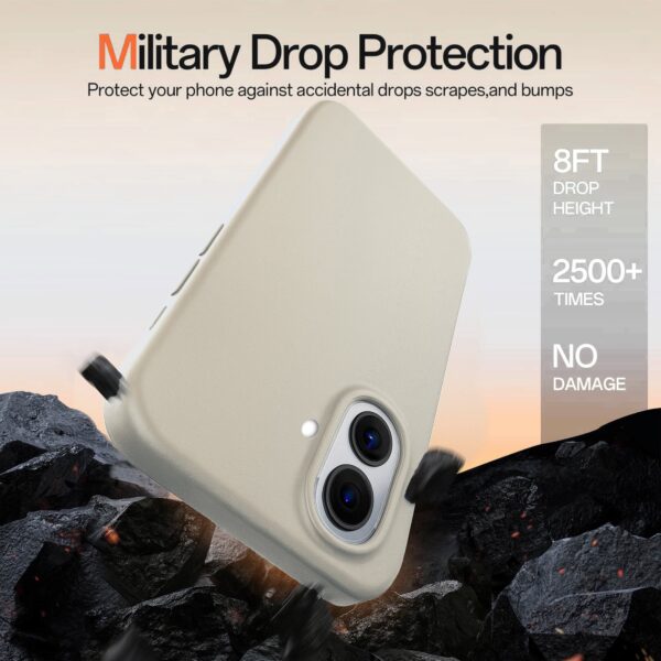 Solidenz Beige Siliconen iPhone 16 hoesje met MagSafe - Desert Sand - Afbeelding 6