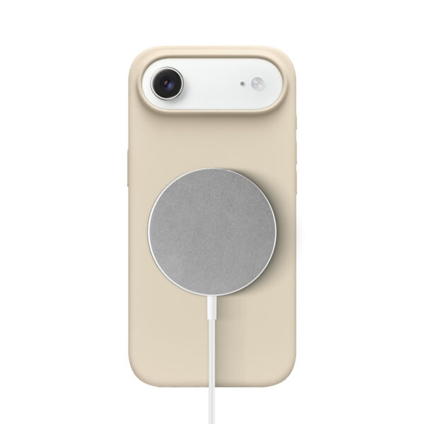 Solidenz Beige Siliconen iPhone Air hoesje met MagSafe - Desert Sand - Afbeelding 2