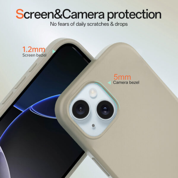 Solidenz Beige Siliconen iPhone Air hoesje met MagSafe - Desert Sand - Afbeelding 3