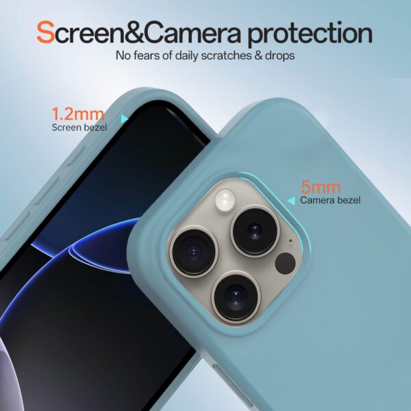 Solidenz Blauw Siliconen iPhone 15 Pro Max hoesje met MagSafe - Sierra Blue - Afbeelding 3