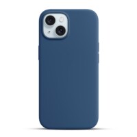 Solidenz Blue Silicone iPhone 15 case with MagSafe – Navy Blue