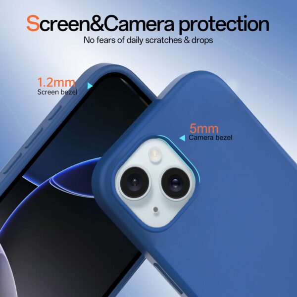 Solidenz Blauw Siliconen iPhone 15 hoesje met MagSafe - Navy Blue - Afbeelding 3