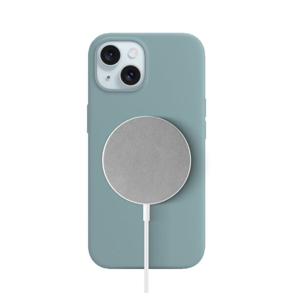 Solidenz Blauw Siliconen iPhone 15 hoesje met MagSafe - Sierra Blue - Afbeelding 2