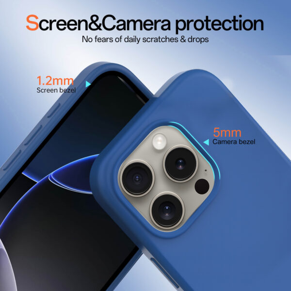 Solidenz Blauw Siliconen iPhone 16 Pro Max hoesje met MagSafe - Navy Blue - Afbeelding 3