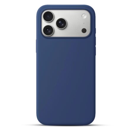 Solidenz Blauw Siliconen iPhone 17 Pro Max hoesje met MagSafe – Navy Blue