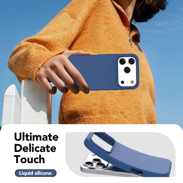 Solidenz Blauw Siliconen iPhone 17 Pro hoesje met MagSafe - Navy Blue - Afbeelding 4