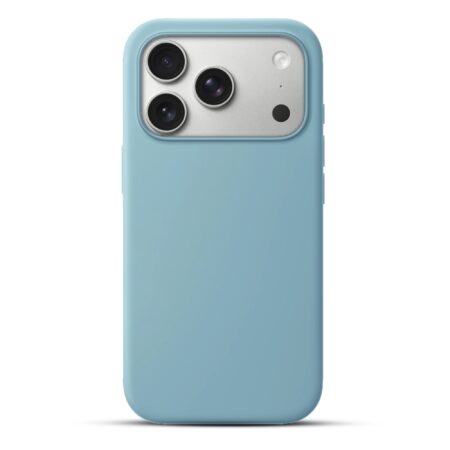 Solidenz Blauw Siliconen iPhone 17 Pro Max hoesje met MagSafe – Sierra Blue