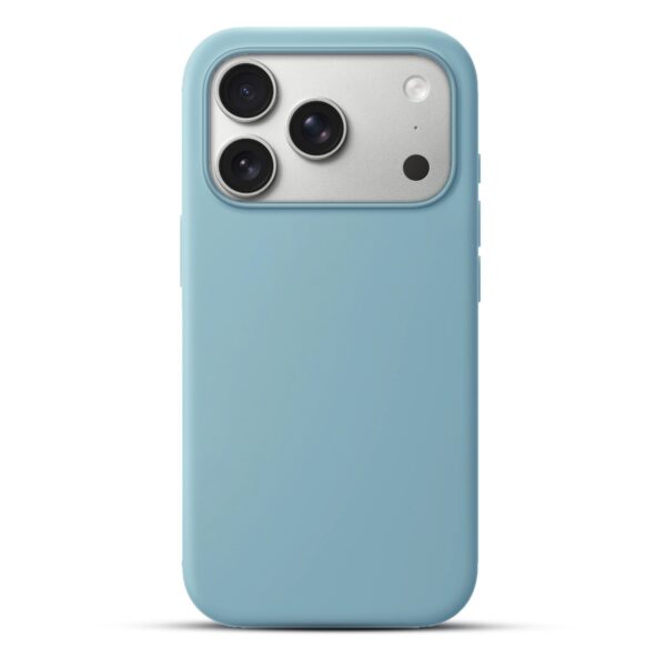 Solidenz Blauw Siliconen iPhone 17 Pro hoesje met MagSafe - Sierra Blue