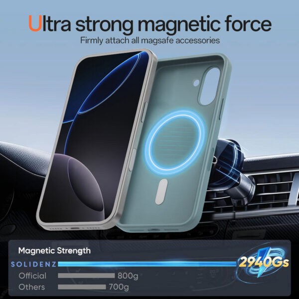 Solidenz Blauw Siliconen iPhone 16 hoesje met MagSafe - Sierra Blue - Afbeelding 5