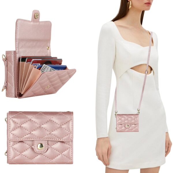 Fashion Portemonnee hoesje met koord Samsung Galaxy Z Flip 7 - Roségoud - Afbeelding 2