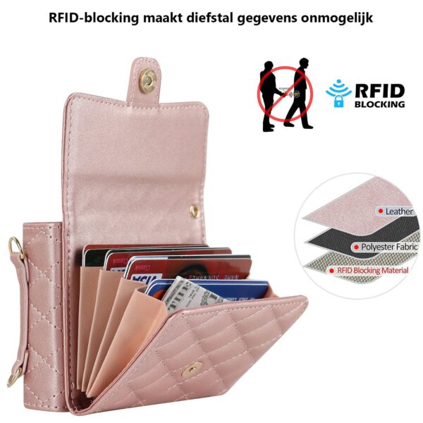 Fashion Portemonnee hoesje met koord Samsung Galaxy Z Flip 7 - Roségoud - Afbeelding 3