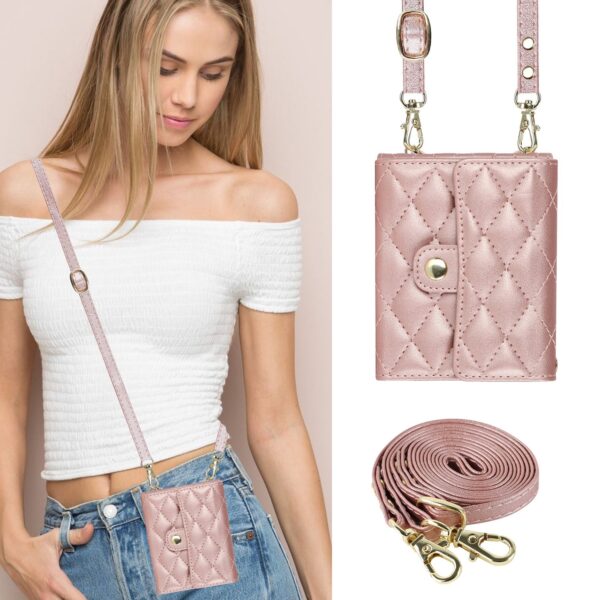 Fashion Portemonnee hoesje met koord Samsung Galaxy Z Flip 7 - Roségoud - Afbeelding 6