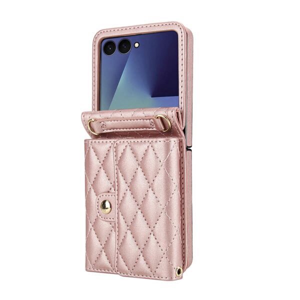 Fashion Portemonnee hoesje met koord Samsung Galaxy Z Flip 7 - Roségoud - Afbeelding 7