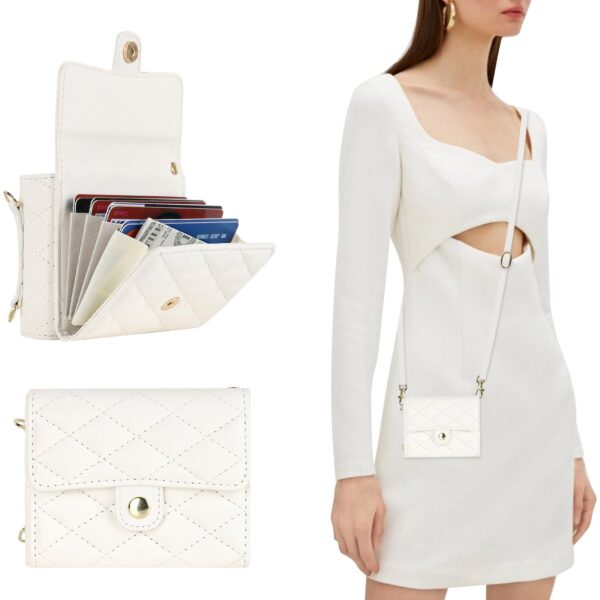 Fashion Portemonnee hoesje met koord Samsung Galaxy Z Flip 7 - Wit - Afbeelding 2