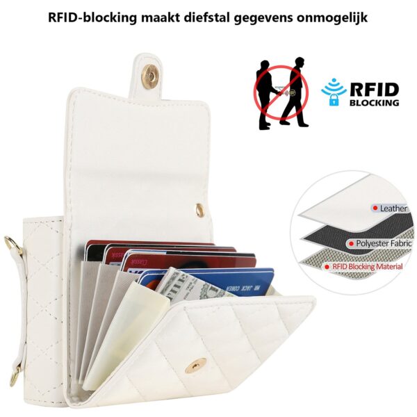 Fashion Portemonnee hoesje met koord Samsung Galaxy Z Flip 7 - Wit - Afbeelding 3