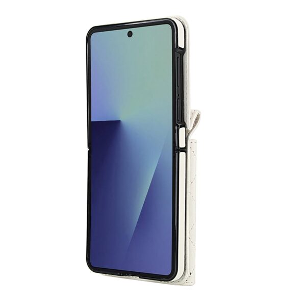 Fashion Portemonnee hoesje met koord Samsung Galaxy Z Flip 7 - Wit - Afbeelding 9