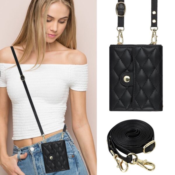 Fashion Portemonnee hoesje met koord Samsung Galaxy Z Flip 7 - Zwart - Afbeelding 6