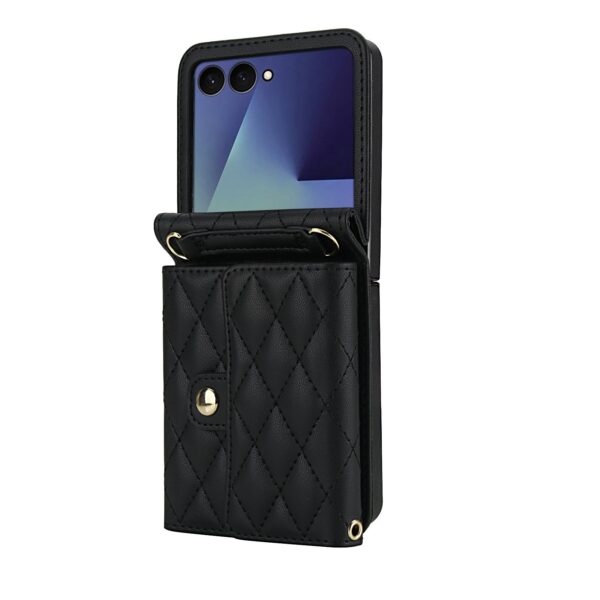 Fashion Portemonnee hoesje met koord Samsung Galaxy Z Flip 7 - Zwart - Afbeelding 7