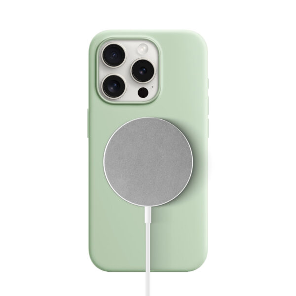 Solidenz Groen Siliconen iPhone 15 Pro Max hoesje met MagSafe - Mint - Afbeelding 2