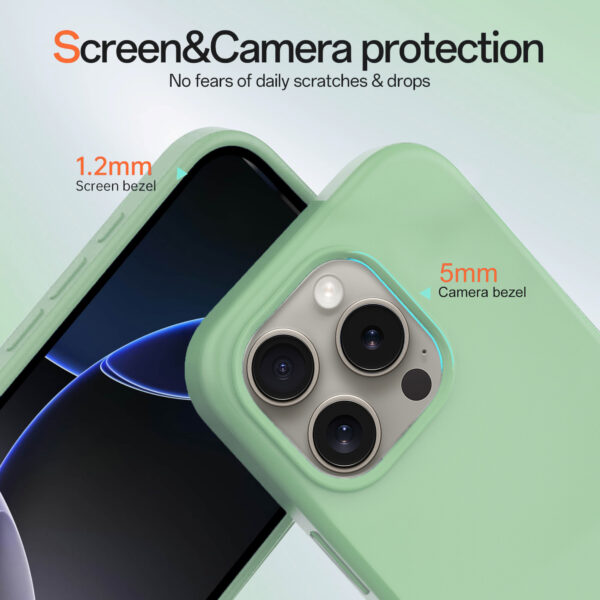 Solidenz Groen Siliconen iPhone 15 Pro hoesje met MagSafe - Mint - Afbeelding 8