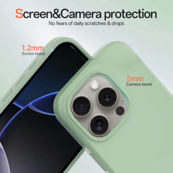 Solidenz Groen Siliconen iPhone 15 Pro Max hoesje met MagSafe - Mint - Afbeelding 3