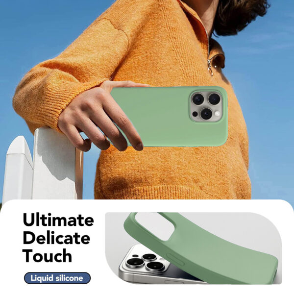 Solidenz Groen Siliconen iPhone 15 Pro hoesje met MagSafe - Mint - Afbeelding 9