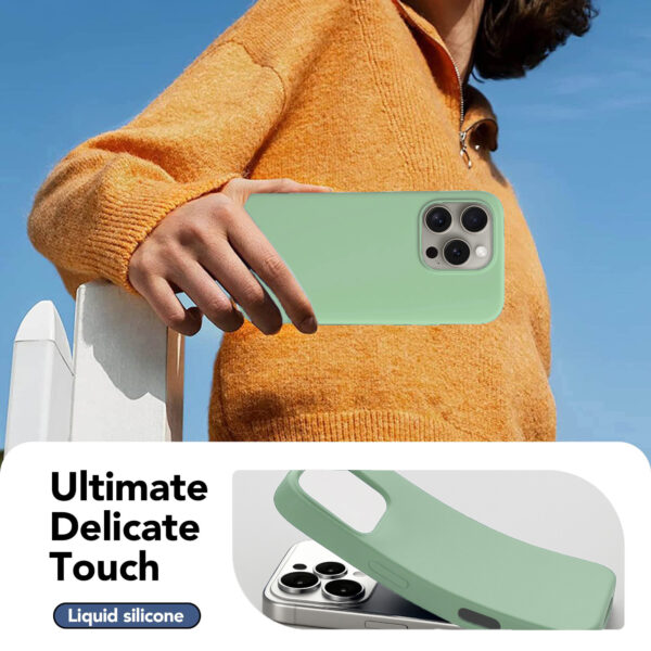 Solidenz Groen Siliconen iPhone 15 Pro Max hoesje met MagSafe - Mint - Afbeelding 8