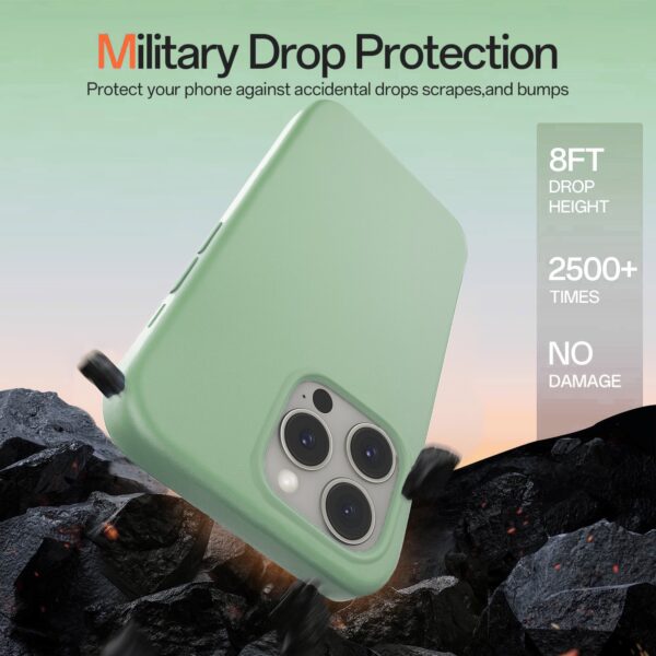 Solidenz Groen Siliconen iPhone 15 Pro Max hoesje met MagSafe - Mint - Afbeelding 6