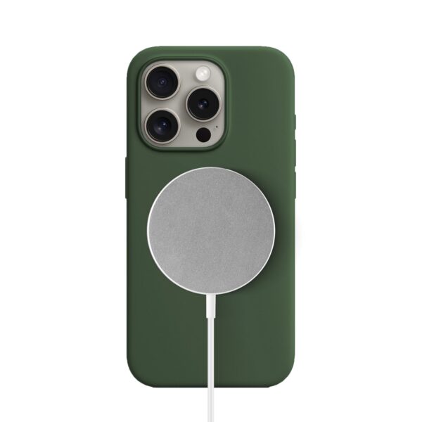 Solidenz Groen Siliconen iPhone 15 Pro Max hoesje met MagSafe - Pine Green - Afbeelding 2