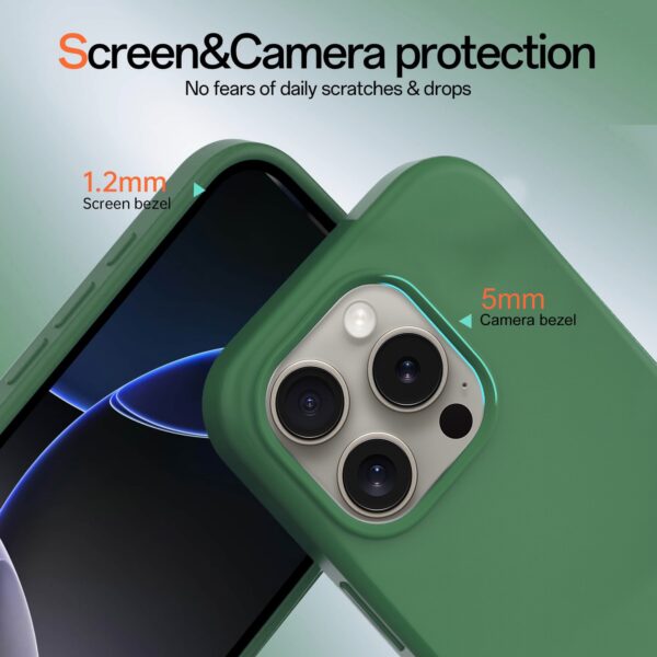 Solidenz Groen Siliconen iPhone 15 Pro Max hoesje met MagSafe - Pine Green - Afbeelding 3