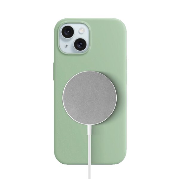 Solidenz Groen Siliconen iPhone 15 hoesje met MagSafe - Mint - Afbeelding 2