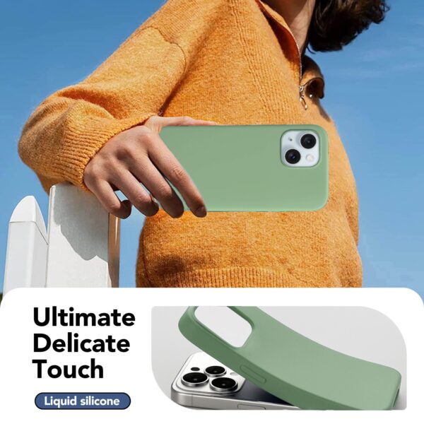 Solidenz Groen Siliconen iPhone 15 hoesje met MagSafe - Mint - Afbeelding 4