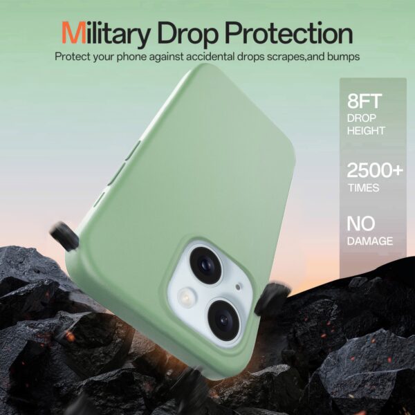 Solidenz Groen Siliconen iPhone 15 hoesje met MagSafe - Mint - Afbeelding 6