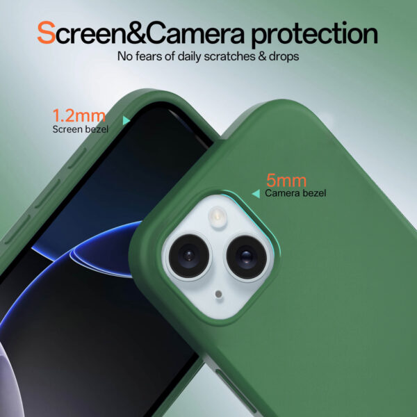 Solidenz Groen Siliconen iPhone 15 hoesje met MagSafe - Pine Green - Afbeelding 3